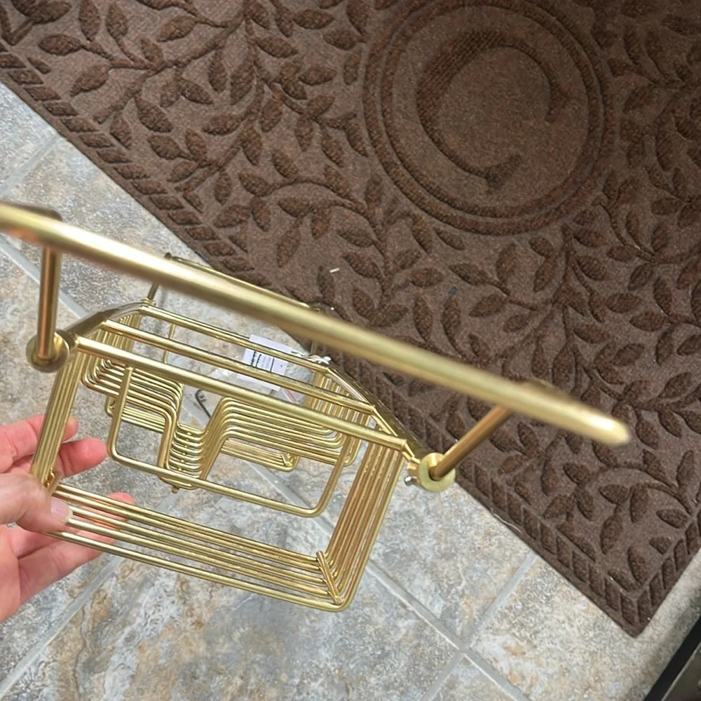Anthropologie Gold Bathtub Caddy NWT